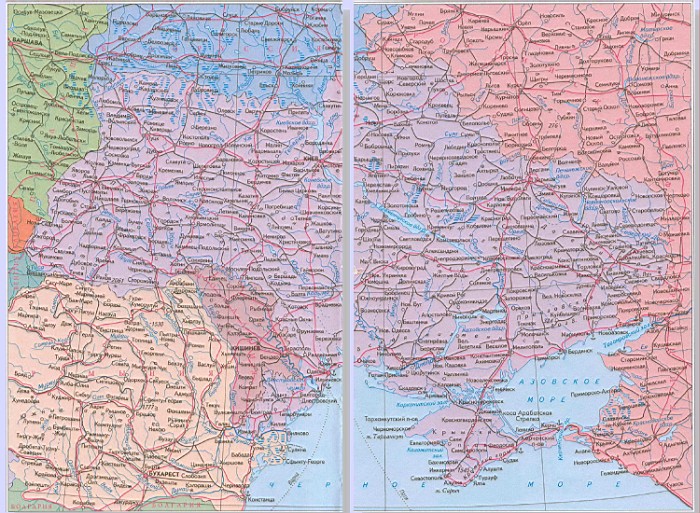 Карта Украины политическая. Подробная политическая карта Украины на русском языке