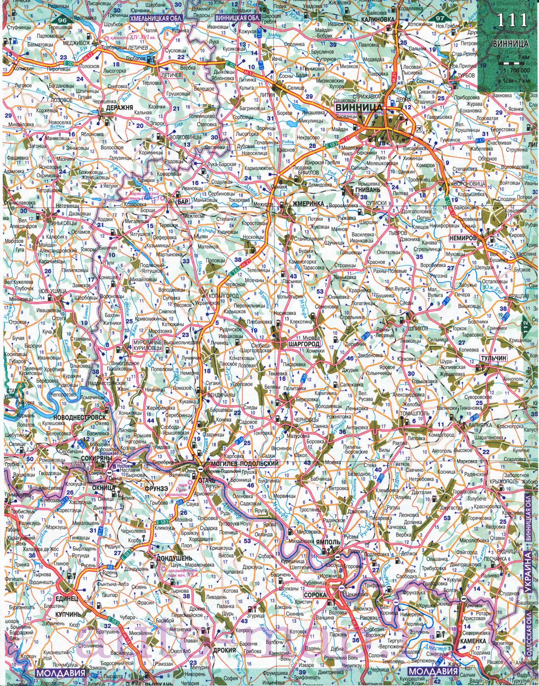 Карта Закарпатской Области Топографическая
